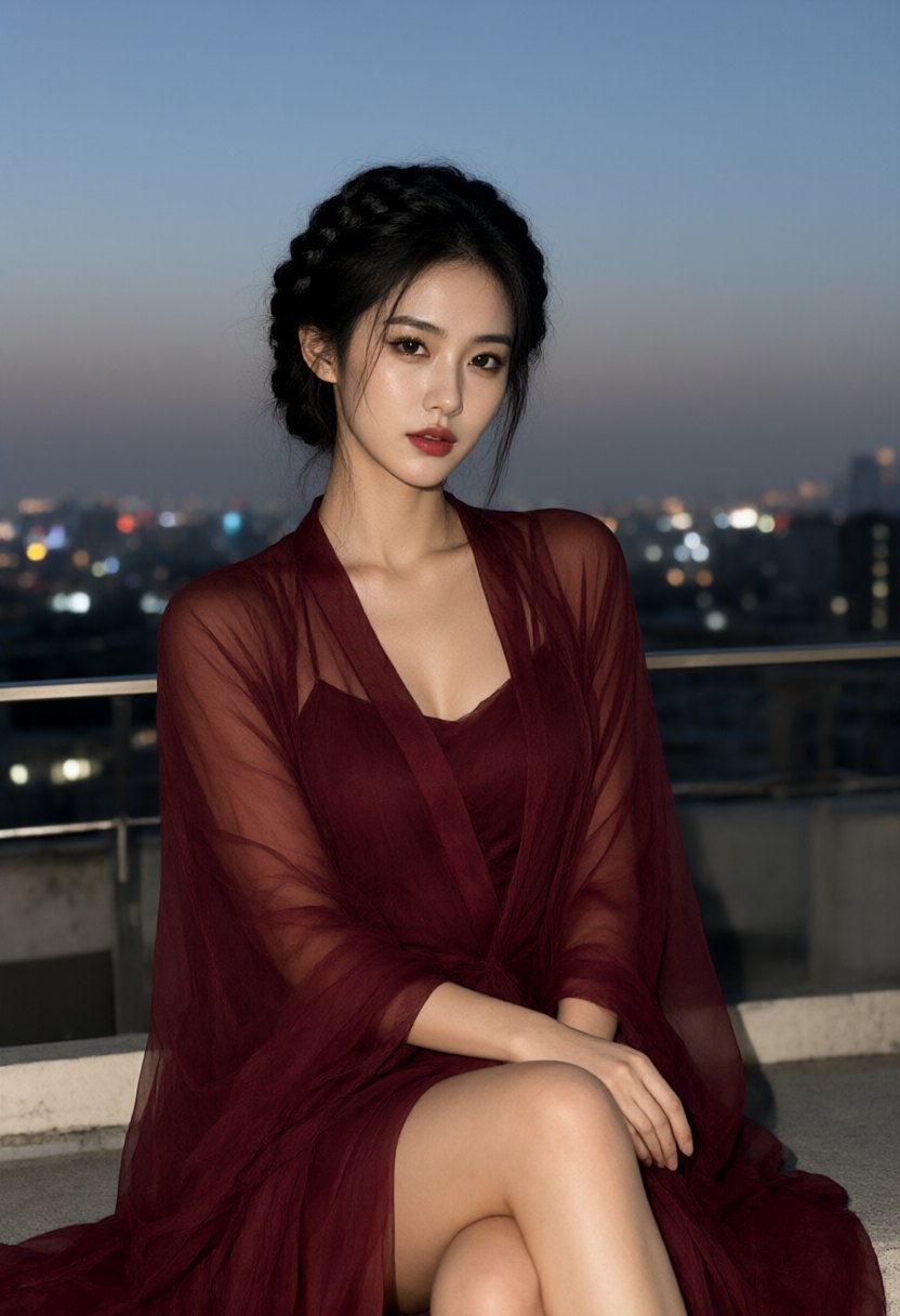 夜幕下的旅者